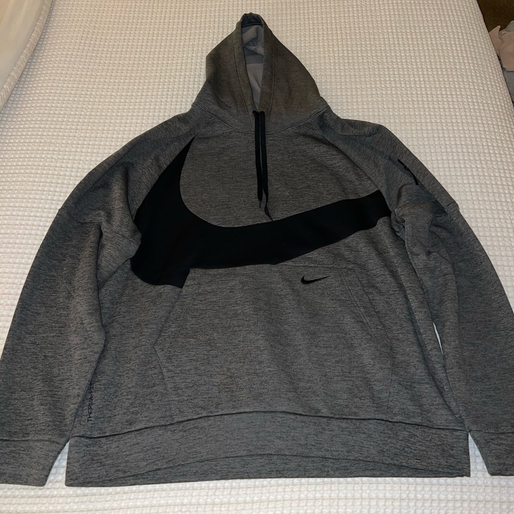 Nike Men's Hoodie - Gray/Black, XL